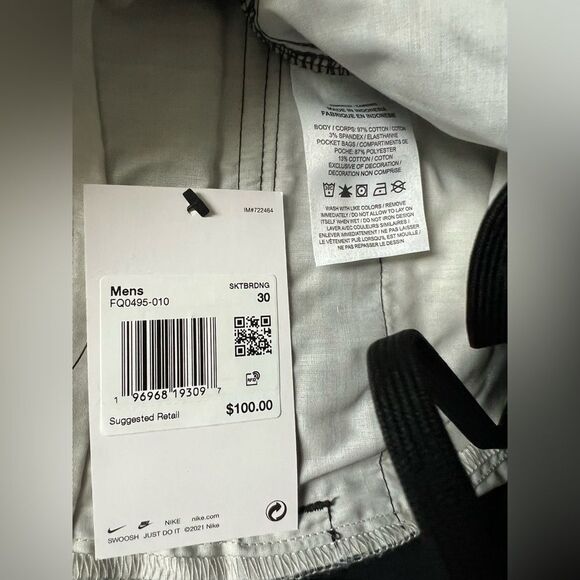 NIKE SB Kearny Skate Cargo Pants Black Straight Leg Loose Fit - Picture 10 of 15